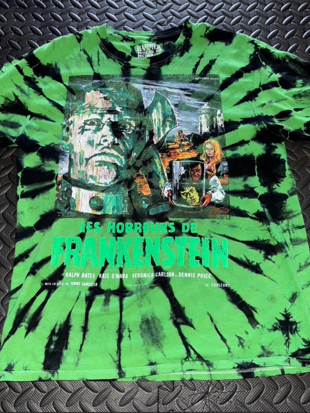 Tie-Dye Frankenstein Graphic Tee - Green